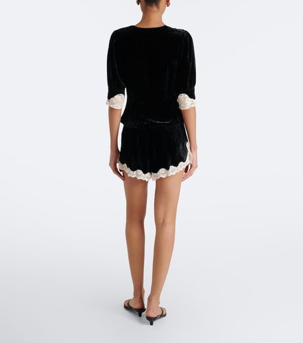 Short Lealia en velours à dentelle - Rixo - Modalova
