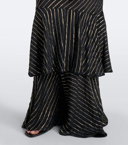 Robe longue en soie mélangée à rayures - Johanna Ortiz - Modalova