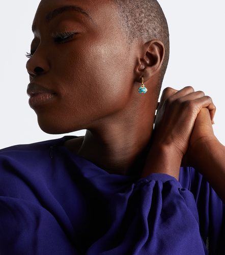 Boucles d'oreilles Riviera Petite en or 18 ct, turquoises et diamants - Shay Jewelry - Modalova