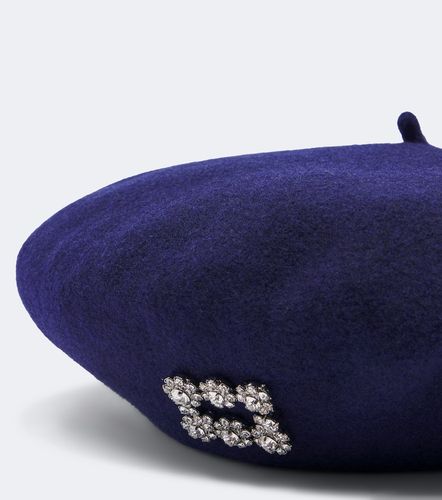 Béret en laine à cristaux - Roger Vivier - Modalova