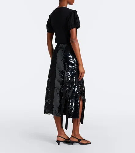 Jupe midi en dentelle à sequins - Simone Rocha - Modalova