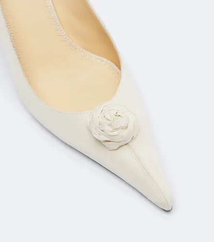 Escarpins slingback en satin à appliqué - Magda Butrym - Modalova