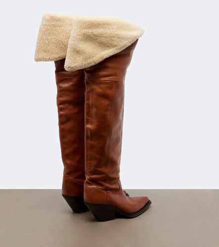 Chloé Santiags Azelan en cuir et shearling - Chloe - Modalova