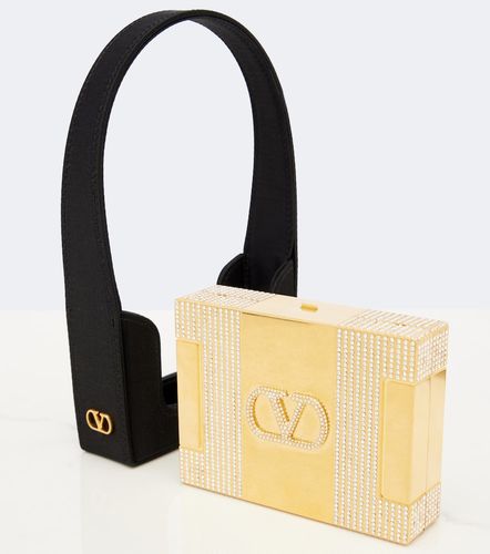 Pochette Minaumorphe en satin à cristaux Swarovski® - Valentino Garavani - Modalova