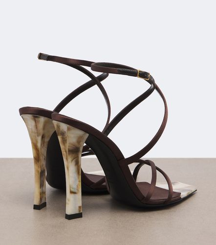 Sandales Lutetia en satin et nacre - Saint Laurent - Modalova