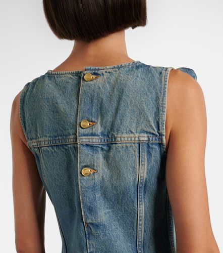 Ganni Robe midi en denim à nœuds - Ganni - Modalova