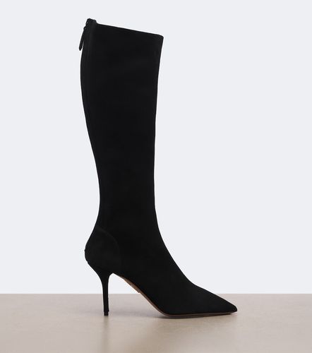 Bottes Saint Honore 85 en daim - Aquazzura - Modalova