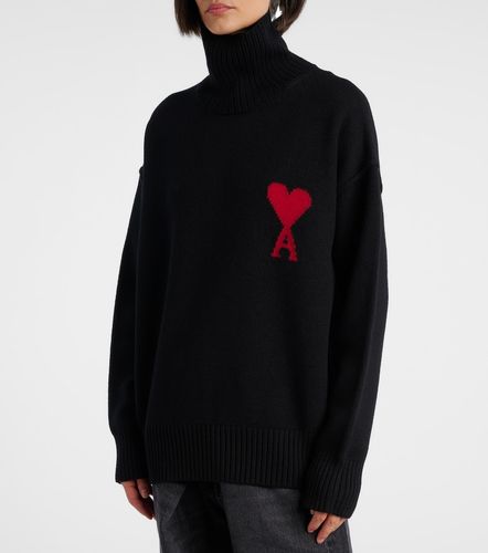 Pull à col roulé Ami de Coeur en laine vierge - Ami Paris - Modalova
