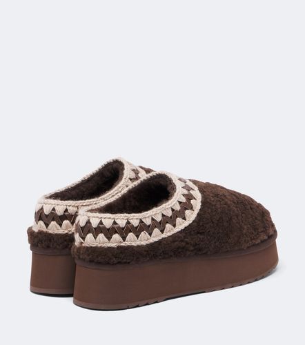 Mules à plateforme en shearling - Mou - Modalova