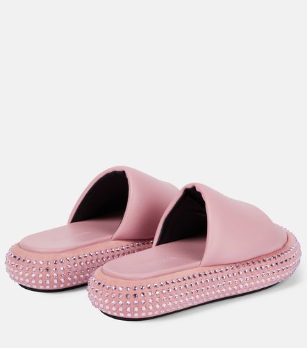 Mules compensées en cuir - JW Anderson - Modalova
