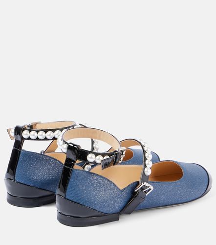 Ballerines Mary Jane en denim à ornements - Mach & Mach - Modalova