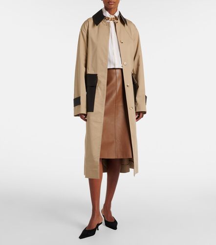 Trench-coat Zaman en coton et cuir - Joseph - Modalova