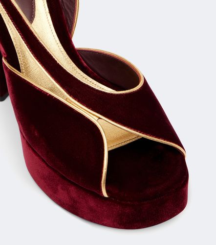 Etro Sandales à plateau en velours - Etro - Modalova