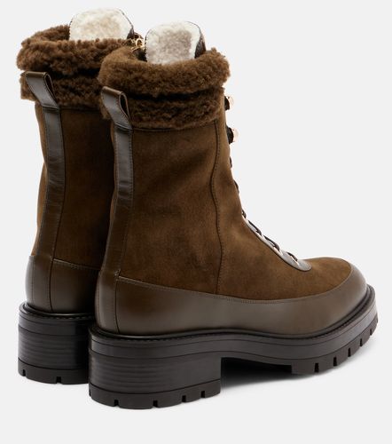 Bottines Very Cortina en daim et shearling - Aquazzura - Modalova