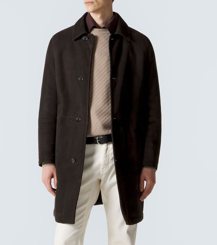 Manteau en daim doublé de peau lainée - Brioni - Modalova