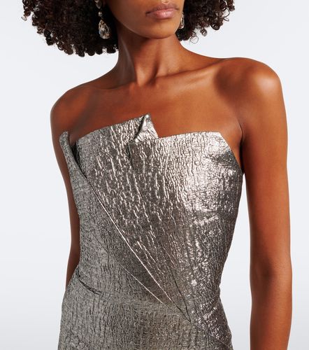 Robe longue bustier en jacquard lamé - Roland Mouret - Modalova