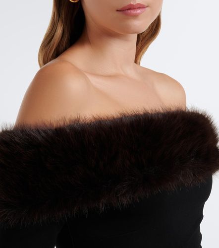 Robe midi à encolure bardot - David Koma - Modalova
