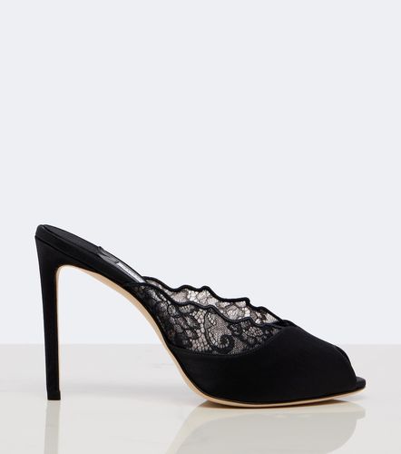 Mules Brigitte en satin à dentelle - Jimmy Choo - Modalova