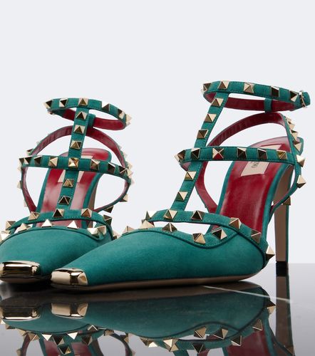 Escarpins Rockstud en daim - Valentino Garavani - Modalova