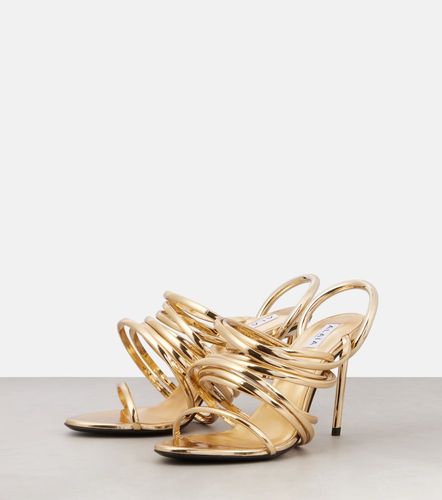 Alaïa Sandales Spiral 90 en cuir métallisé - Alaia - Modalova