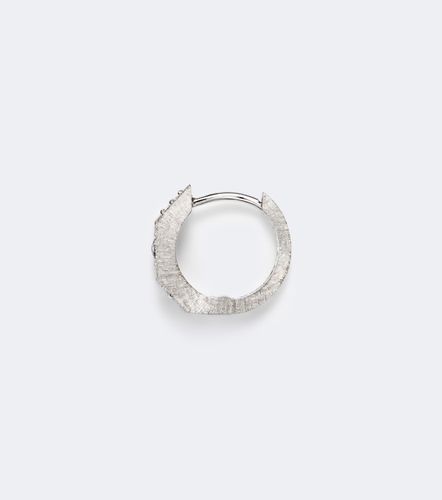 Boucle d'oreille unique Ecrou en or blanc 18 ct et diamants - Marie Lichtenberg - Modalova
