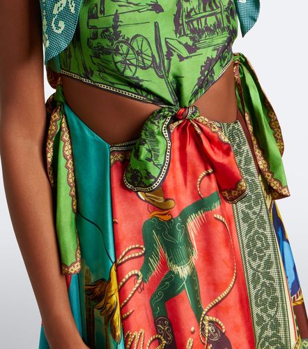 Alémais Robe midi Ace en soie à imprimé - Alemais - Modalova