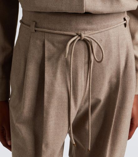 Pantalon droit en cachemire mélangé - Max Mara - Modalova