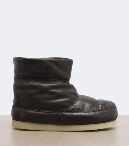 Miu Miu Bottines en cuir matelassé - Miu Miu - Modalova
