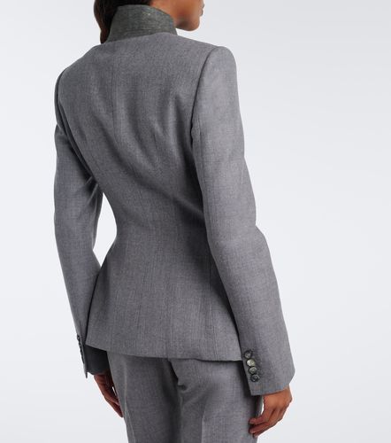 Veste en tweed de laine à rayures - McQueen - Modalova