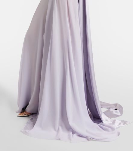 Robe longue en georgette de soie - McQueen - Modalova