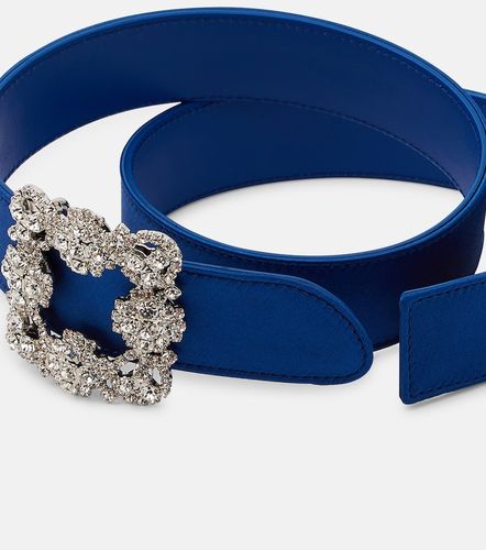 Ceinture Hangisi en satin à cristaux - Manolo Blahnik - Modalova