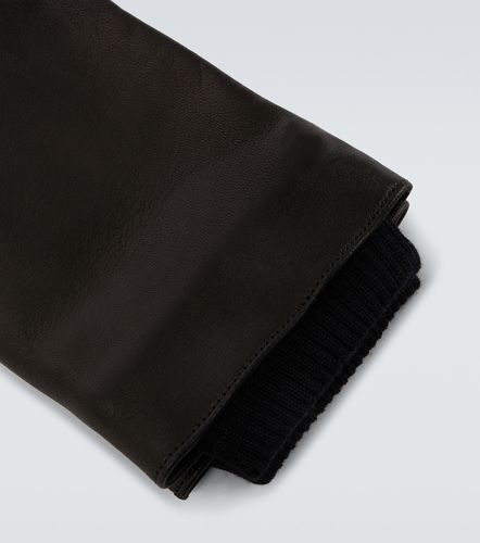 Gants Cassandre en cuir et laine - Saint Laurent - Modalova
