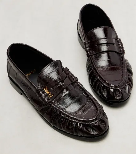Mocassins en cuir verni - Saint Laurent - Modalova