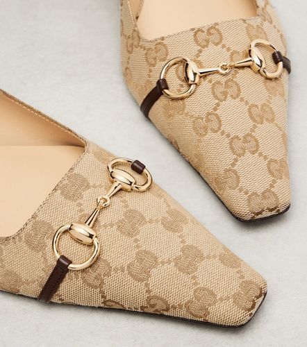 Ballerines Vittoria Horsebit en toile GG - Gucci - Modalova