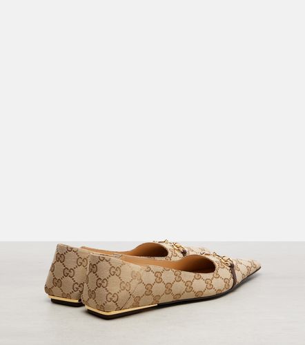 Ballerines Vittoria Horsebit en toile GG - Gucci - Modalova
