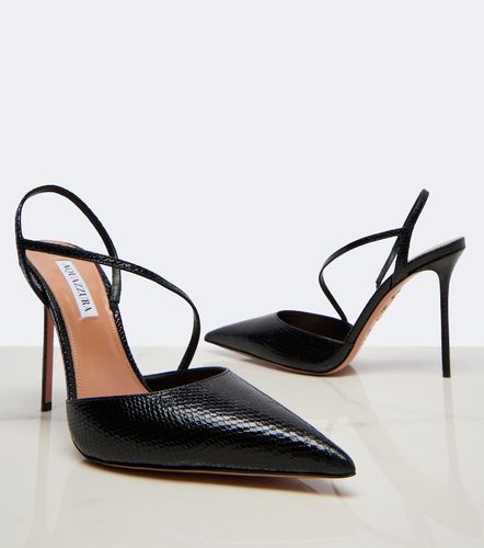 Escarpins Dynasty en cuir façon serpent - Aquazzura - Modalova