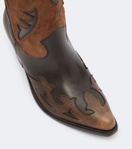 Santiags Wish Star en cuir et daim - Golden Goose - Modalova