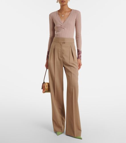 Pull en cachemire à détails en dentelle - Valentino Garavani - Modalova