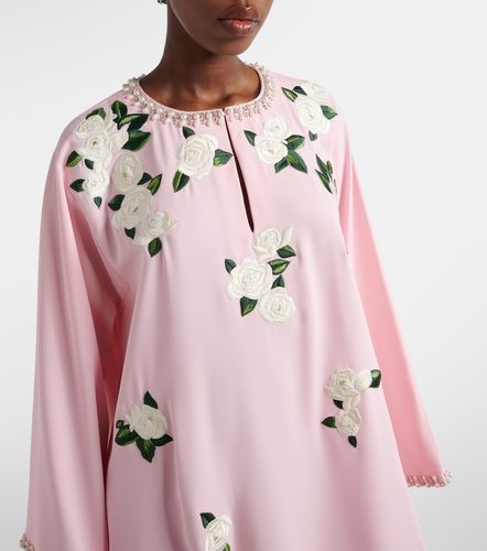 Cafetan à broderies florales - Carolina Herrera - Modalova