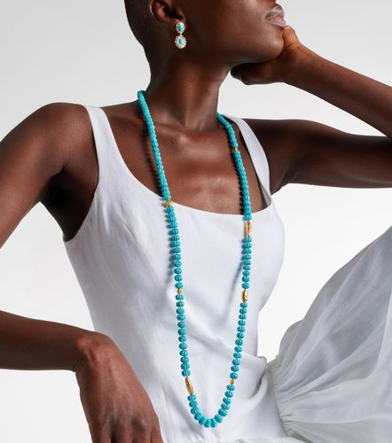 Collier Horizon en or 9 ct et 18 ct à perles et turquoises - Ileana Makri - Modalova