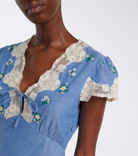 Robe midi Amari en coton à broderie - Rixo - Modalova