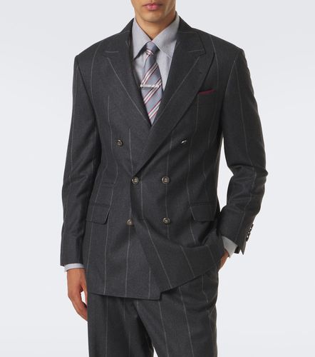 Costume en laine, soie et cachemire à rayures - Brunello Cucinelli - Modalova