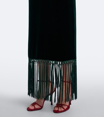Robe longue Palermo en velours à franges - Taller Marmo - Modalova