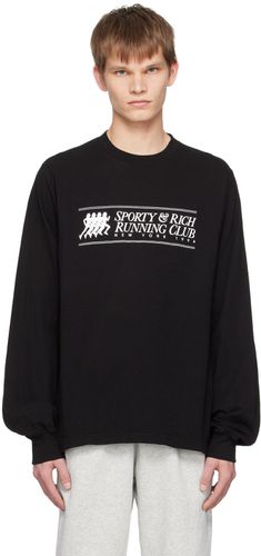 T-shirt à manches longues 94 Running Club noir - Sporty & Rich - Modalova