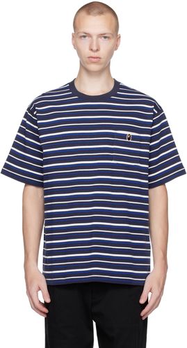 T-shirt bleu à écusson à logo - BAPE - Modalova