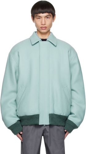 Blouson aviateur bleu à logo brodé - Acne Studios - Modalova