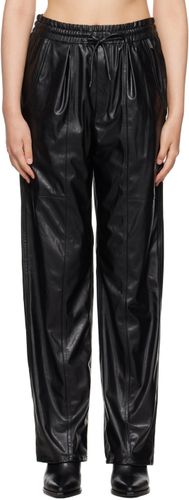 Pantalon Brina noir en cuir synthétique - Isabel Marant Etoile - Modalova