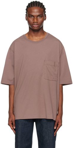 T-shirt taupe à poche plaquée - LEMAIRE - Modalova