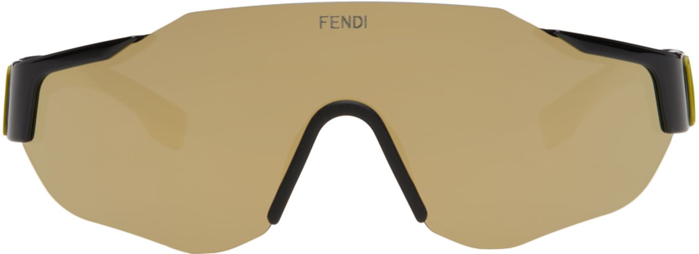 Lunettes de soleil de sport Baguette noir et vert - Fendi - Modalova