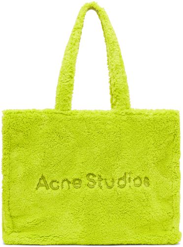 Cabas vert en molleton à logo - Acne Studios - Modalova